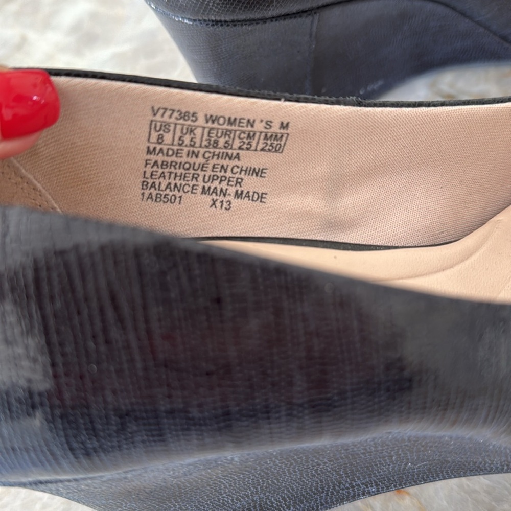 Rockport peep toe wedge navy 8 - Picture 6 of 9